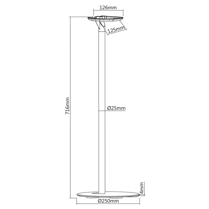 Support de support au sol pour Sonos One Sonos Play Maclean Brackets MC-841