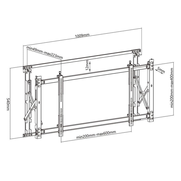 TV Video muurbeugel 46 "-52" max. 35kg Digital Signage Maclean MC-845