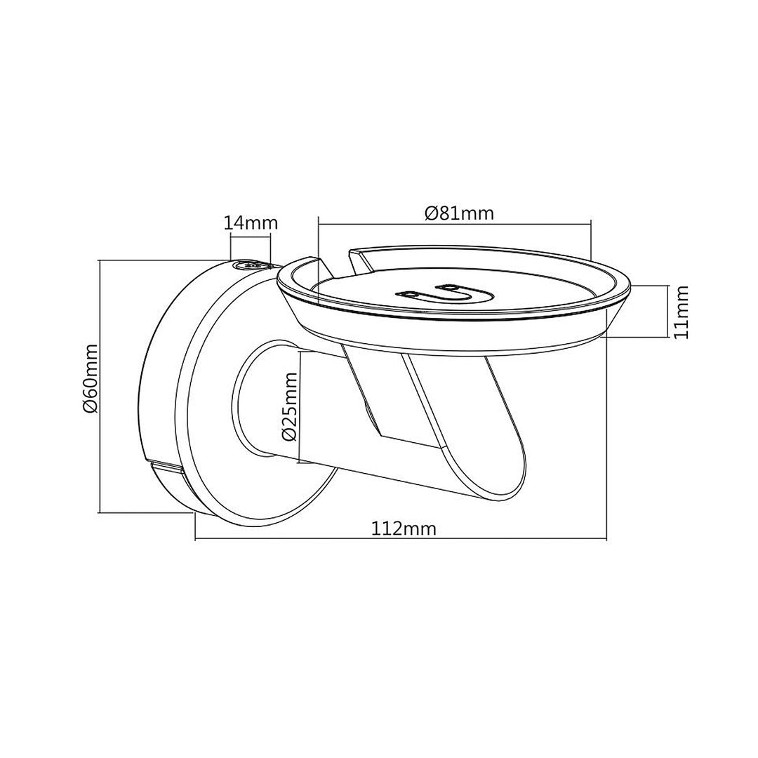 Support mural pour haut-parleur Maclean MC-857 compatible avec le support mural pour haut-parleur Google Home