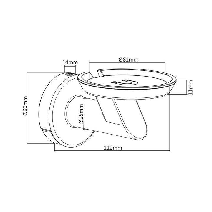 Support mural pour haut-parleur Maclean MC-857 compatible avec le support mural pour haut-parleur Google Home