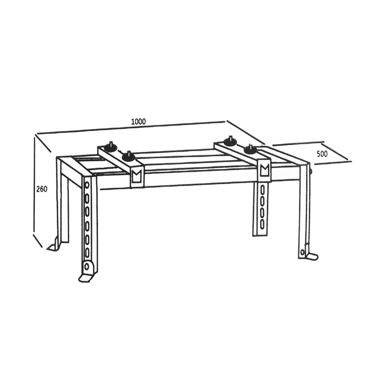 Maclean MC-864 Air conditioning floor stand heat pump air conditioning standard frame 280-870 mm / 230-450 mm to 70 kg max 36000 BTU