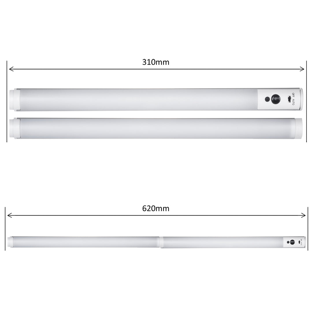 Lampe linéaire LED sous meuble lot de 2 modules avec télécommande et alimentation Maclean Energy MCE245 - max 4 modules sur une alimentation