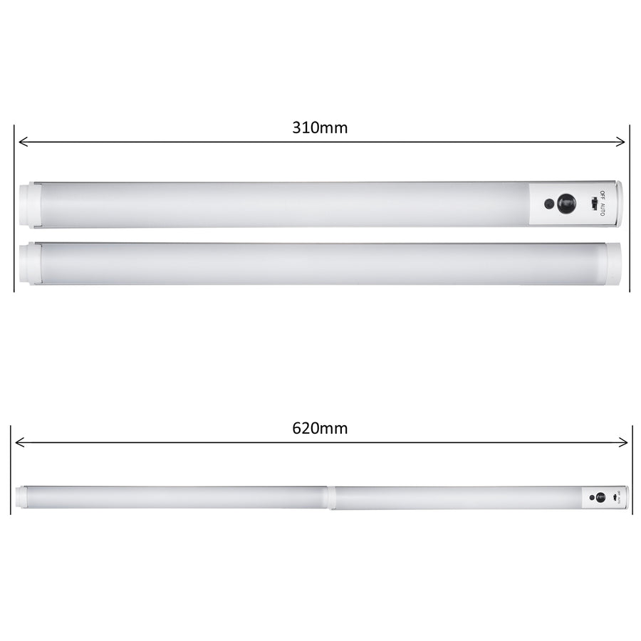 LED-lijnverlichting voor onderkast, set van 2 modules met afstandsbediening en voeding van Maclean Energy MCE245 – max. 4 modules per voeding