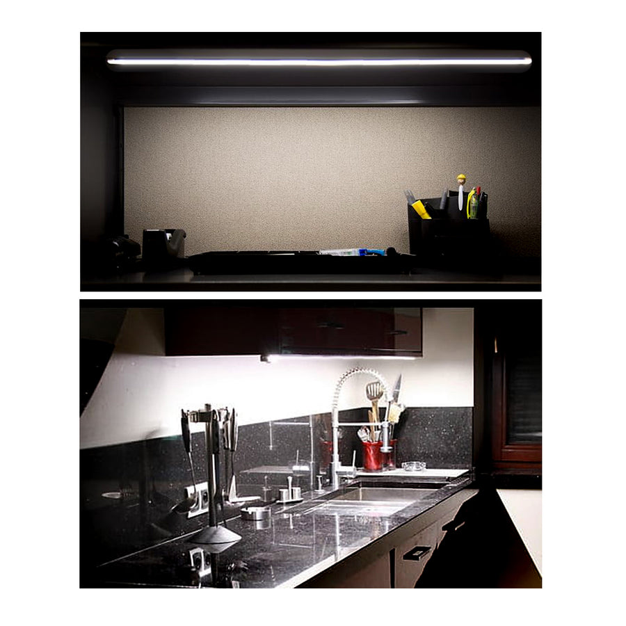 LED-lijnverlichting voor onderkast, set van 2 modules met afstandsbediening en voeding van Maclean Energy MCE245 – max. 4 modules per voeding