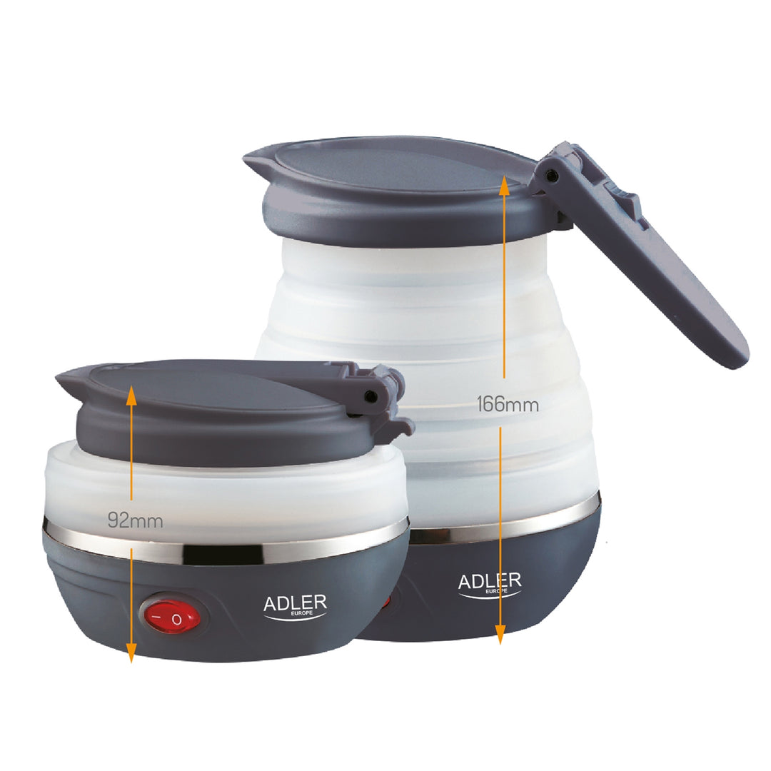 Adler - AD 1279 - Toeristische siliconen waterkoker, gevouwen - 0,6L - 750W