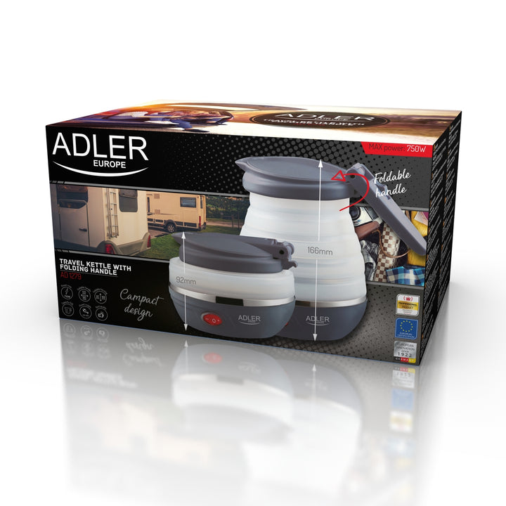 Adler - AD 1279 - Toeristische siliconen waterkoker, gevouwen - 0,6L - 750W