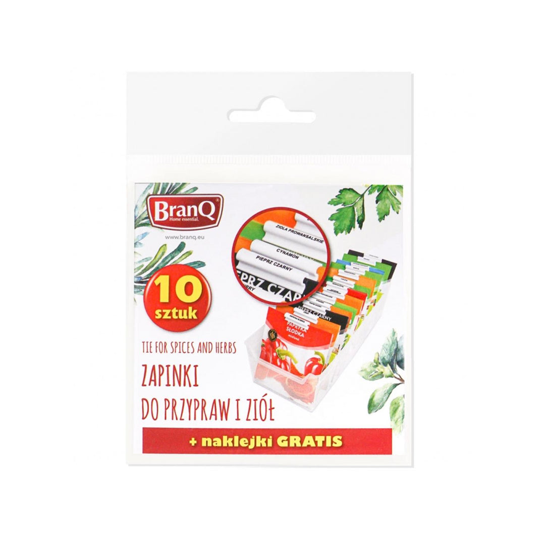 BranQ - Clips sluitingen met Stickers  - Organiser van specerijen - 10 stuks