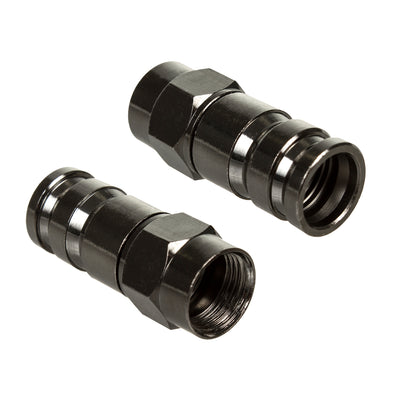 Maclean MCTV-916 professionele RG-6-compressiestekker, zwart nikkel
