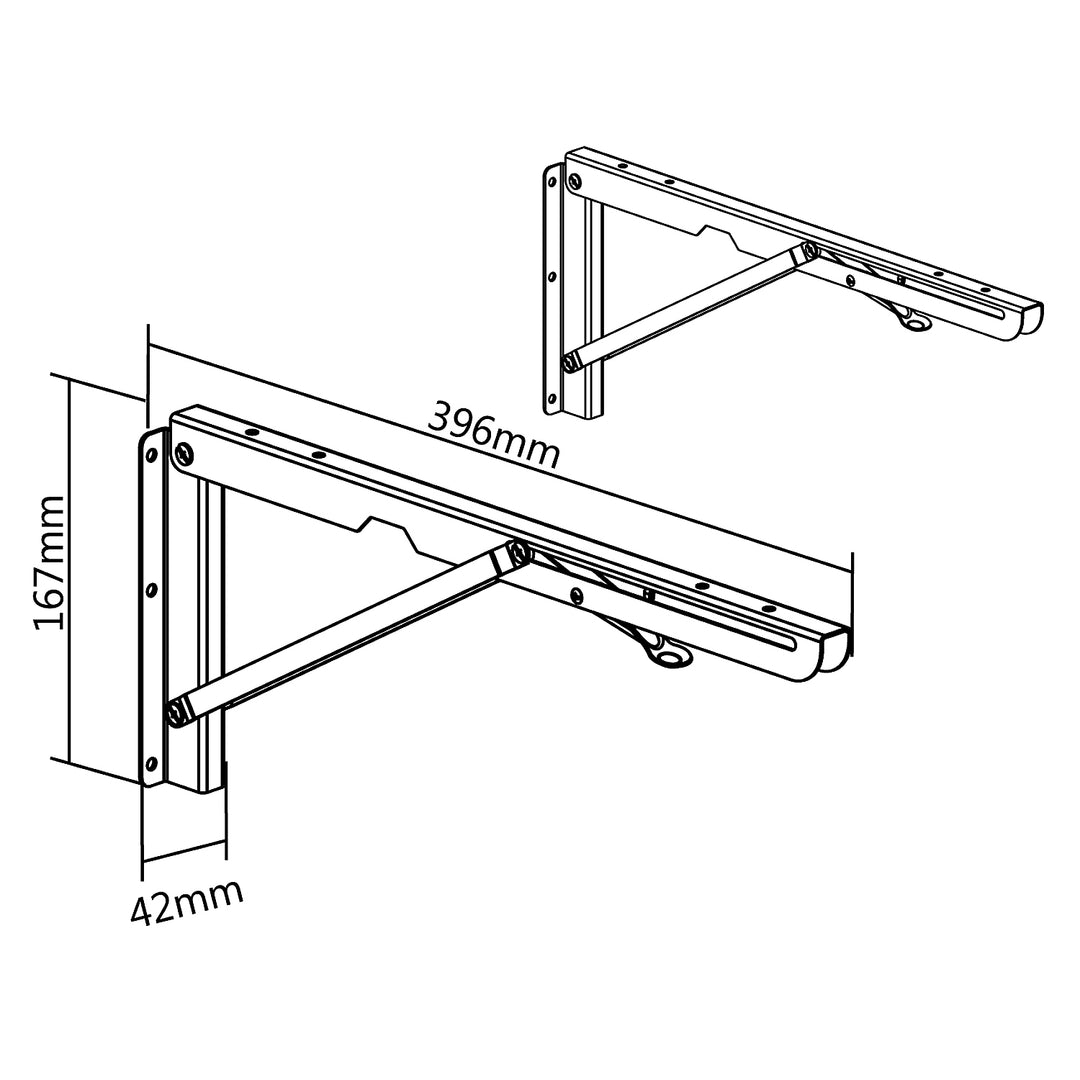 Support d'étagère pliable, lot de 2 pièces MC-876 Maclean Brackets