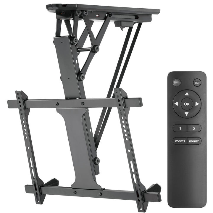 Maclean MC-880 Support TV électrique inclinable pour plafond, pentes de toit avec télécommande, 32-70", jusqu'à 35 kg, VESA max 600x400