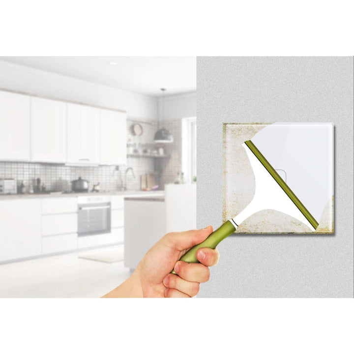 Interrupteur tactile en verre trempé avec un bouton carré lumineux à LED Maclean Energy MCE701W