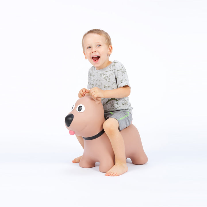 Chien marron Tootina - jouet gonflable pour enfants