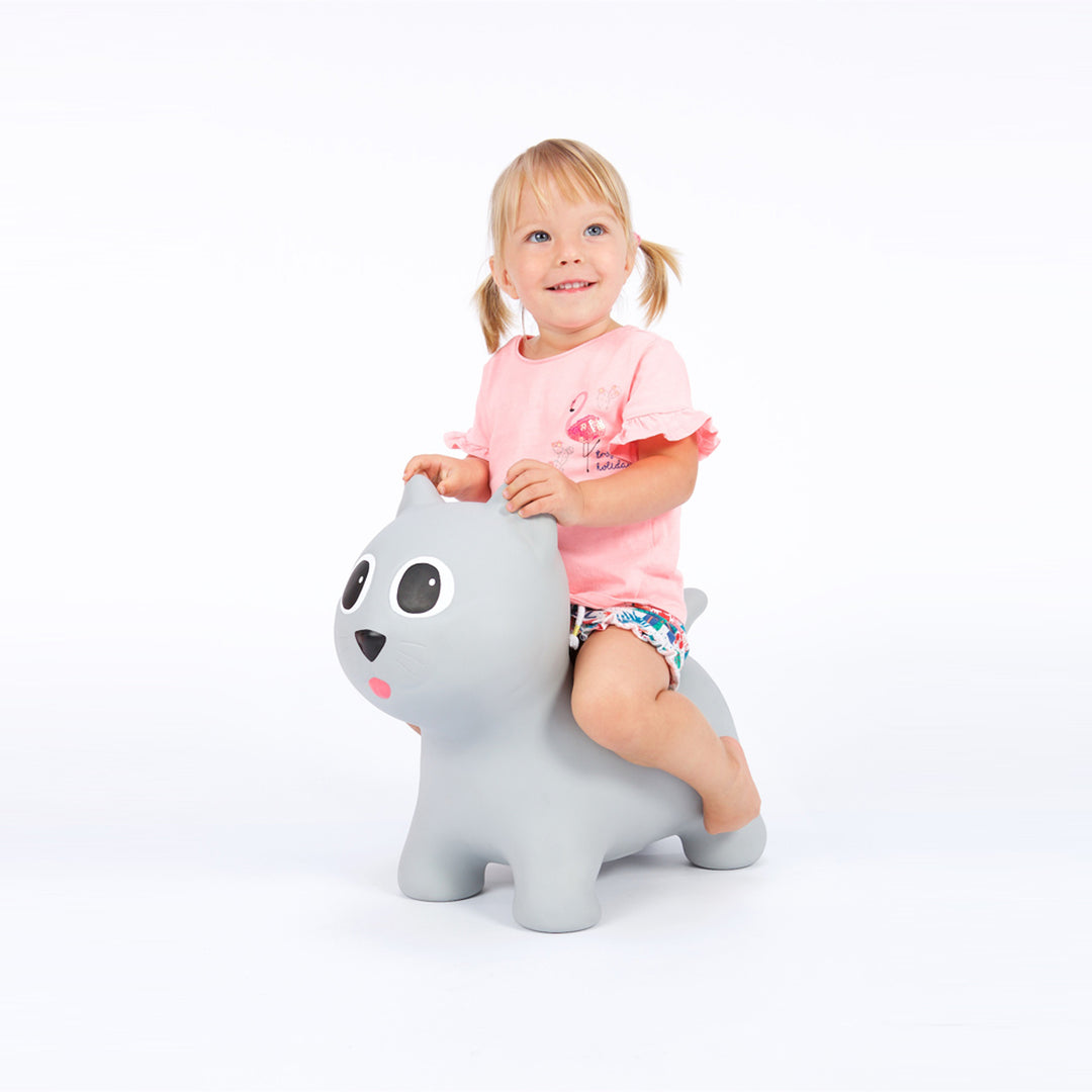 Tootina grey kitty - opblaasbaar springspeelgoed voor kinderen