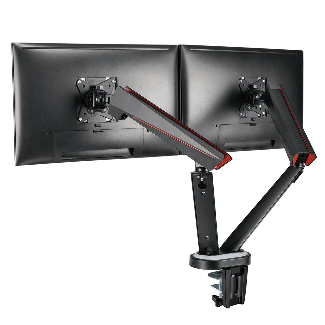 Dual gaming monitor beugel RS887 - volledige beweging, ledverlichting en veel pc-aansluitingen