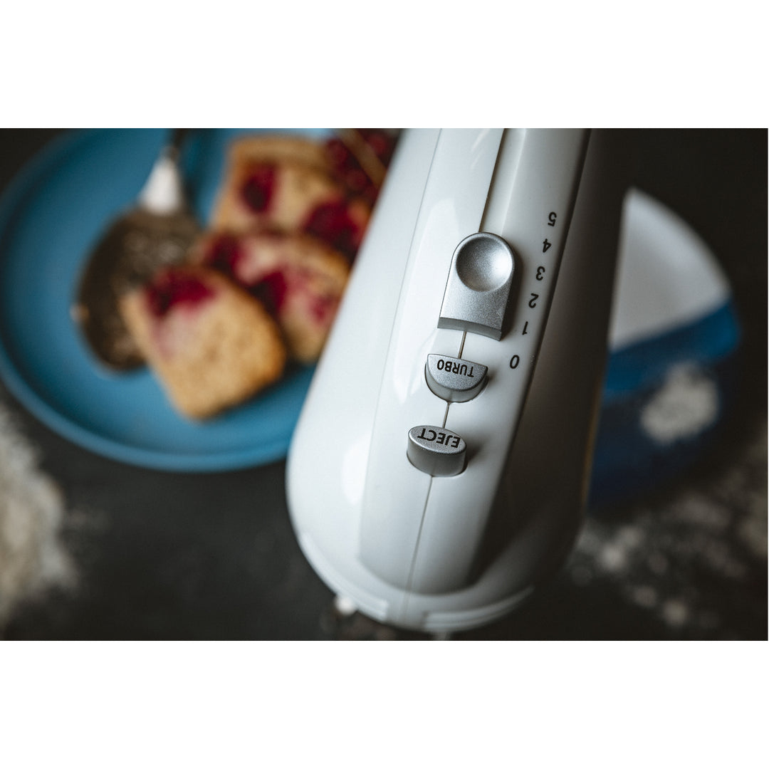 Camry CR 4213 Handmixer met mengkom, 600 W, 5 snelheden turbo, roerstandaard met kneedhaak en roerhaak van roestvrij staal in set, elektrische handmixer, roermachine