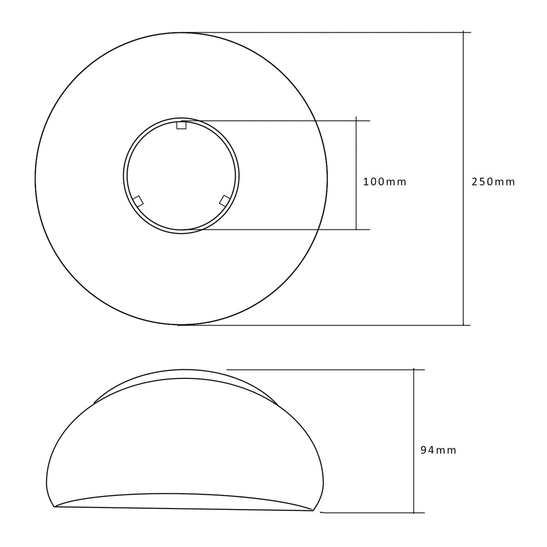 Capuchon / réflecteur Maclean Energy MCE415 pour lampes à économie d'énergie LED 30W - MCE261 CW, matériau : PC