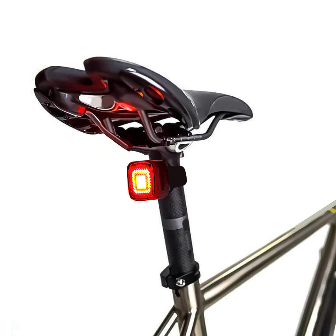 Maclean - MCE355 - LED Fiets Achterlicht  - 3 lichtmodi: SMART, 100% steady, Flash - Hoge helderheid: 125 lumen - 37x37x16mm