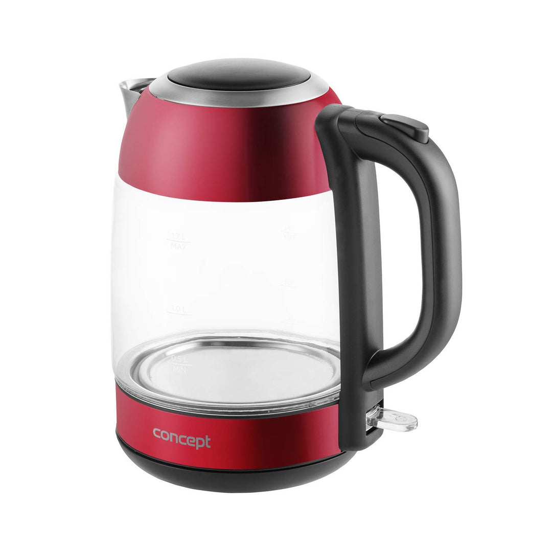 Concept RK4081 - Glazen waterkoker 1.7L / elektrische  - Rood