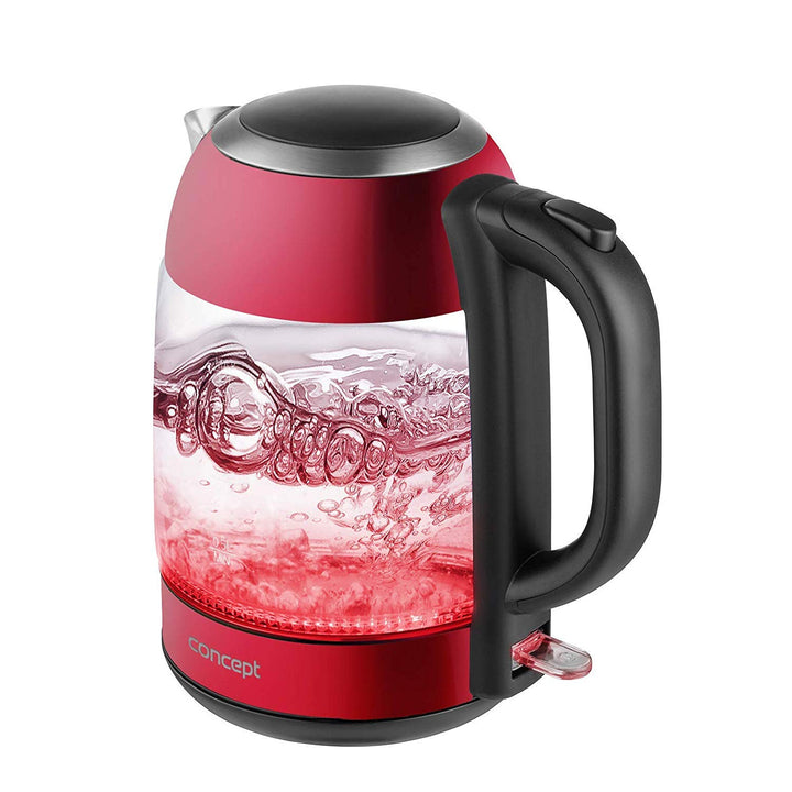 Concept RK4081 - Glazen waterkoker 1.7L / elektrische  - Rood