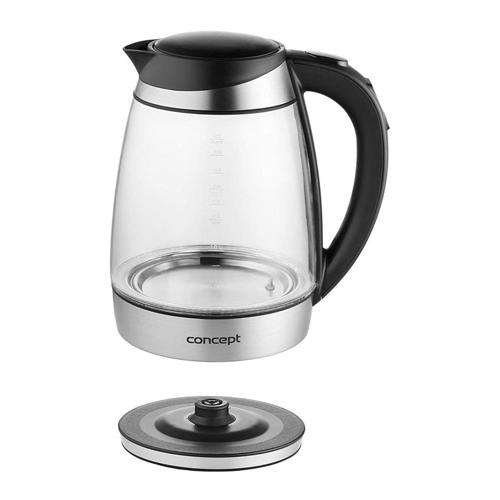 Glazen waterkoker van 1,7 liter met temperatuurregeling Concept RK4120
