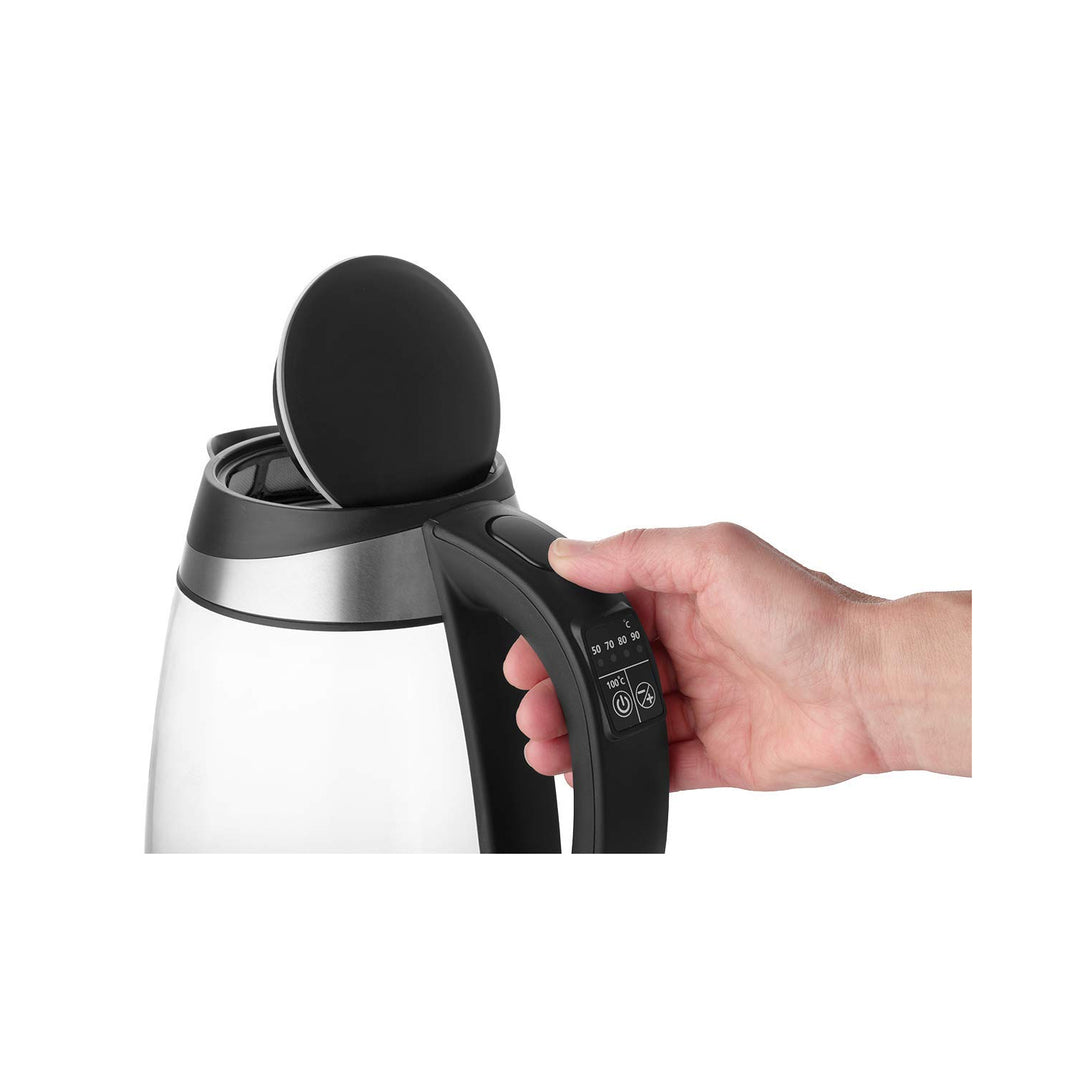 Glazen waterkoker van 1,7 liter met temperatuurregeling Concept RK4120