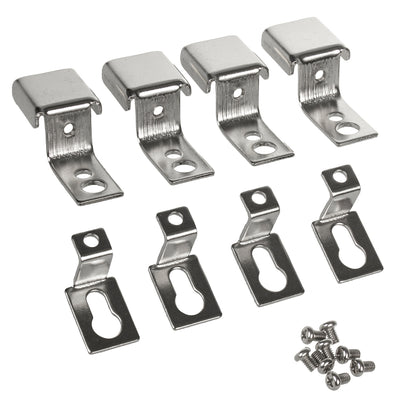 Set van montagebeugels voor LED panelen 595x595mm en 1195x295mm in het Z-vorm plafond / plafond (4 stuks Male, 4 stuks Female, 8 stuks schroeven) gemaakt van mangaanstaal MCE546