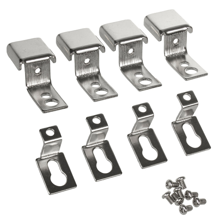Set van montagebeugels voor LED panelen 595x595mm en 1195x295mm in het Z-vorm plafond / plafond (4 stuks Male, 4 stuks Female, 8 stuks schroeven) gemaakt van mangaanstaal MCE546