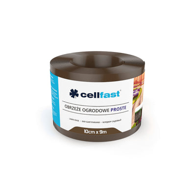 Eenvoudige tuinrand 10cm x 9m Cellfast bruin