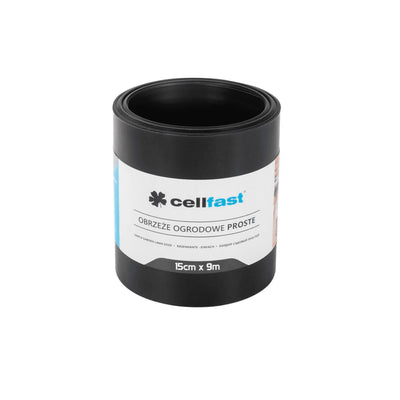Rechte tuinrand 15cm x 9m Cellfast zwart