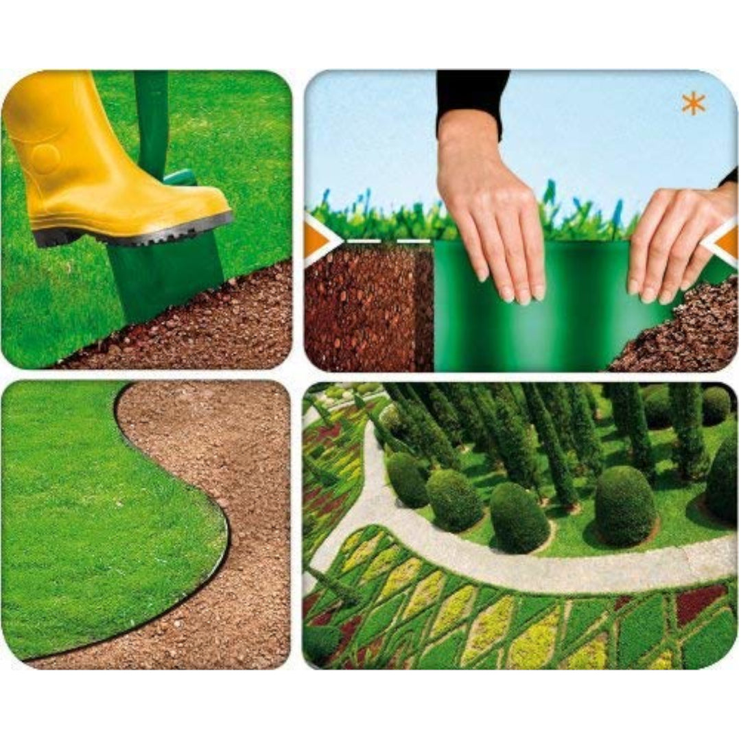 Gegolfde tuinrand 10cm x 9m Cellfast groen