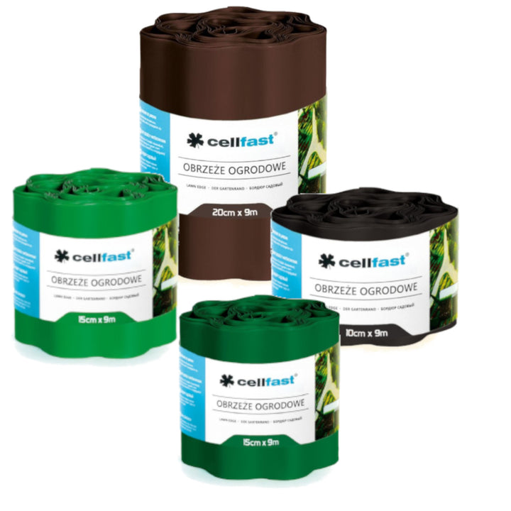 Gegolfde tuinrand 10cm x 9m Cellfast groen