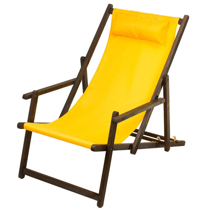 Bain de soleil avec accoudoir et coussin GreenBlue Premium GB283 or