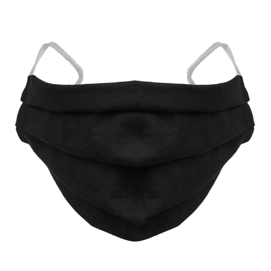 Herbruikbaar, tweelaags, katoenen gezichtsmasker - Zwart