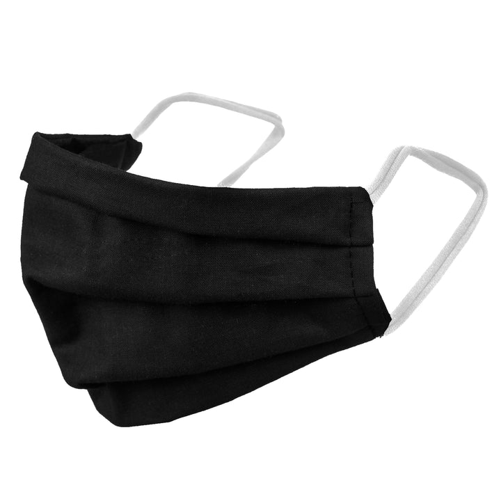 Herbruikbaar, tweelaags, katoenen gezichtsmasker - Zwart