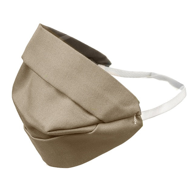 Dubbelzijdig beige katoenenmasker voor volwassenen
