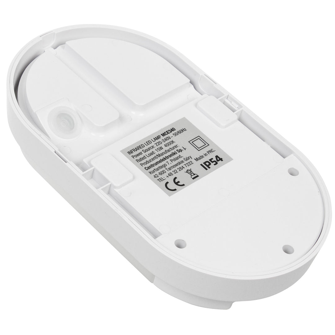 Maclean MCE340 W LED lamp met infrarood bewegingssensor - 1100lm  - 15W  - IP54 - wit