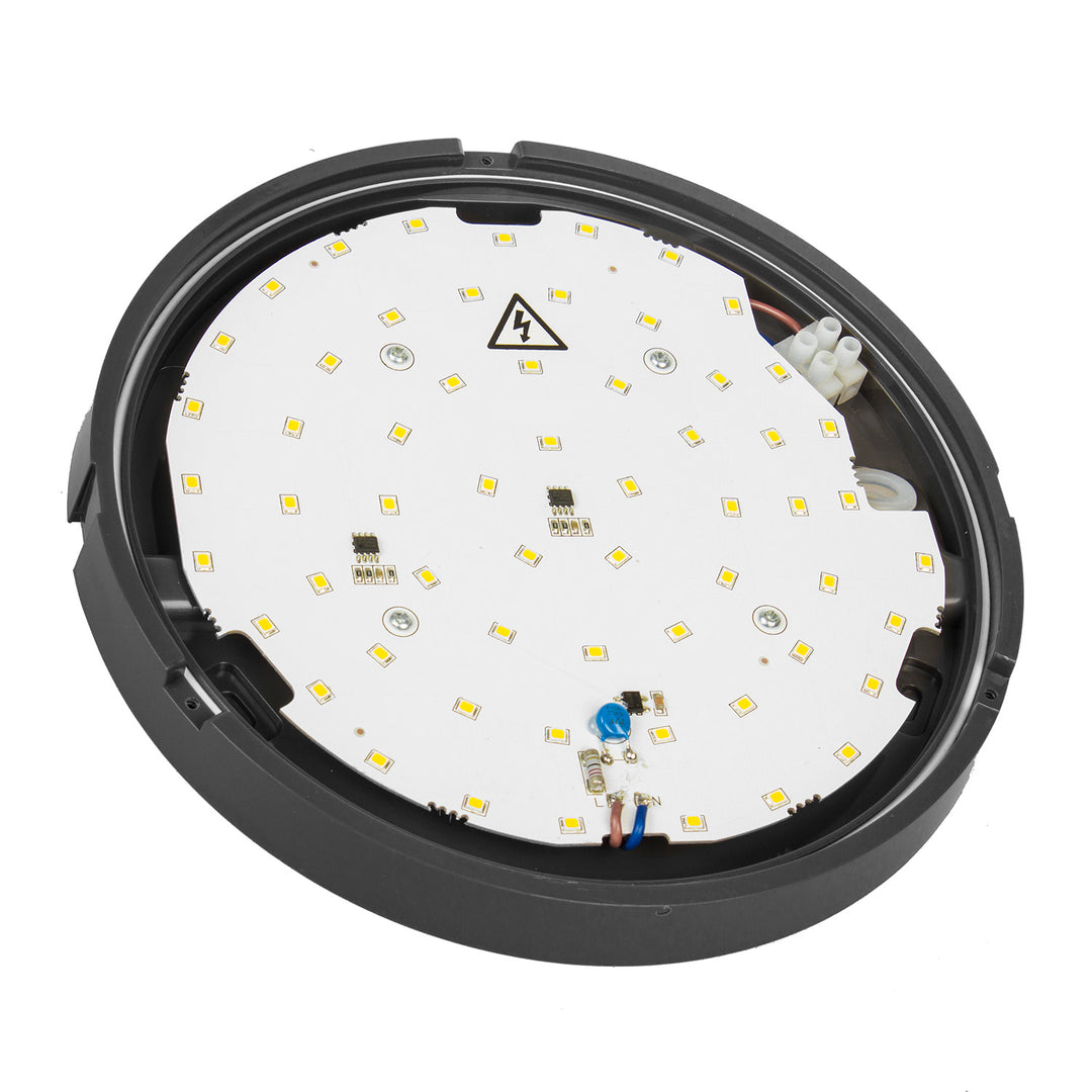 Maclean MCE342 GR LED wand- en plafondlamp - 1100lm  - 15W  - IP54  - grijs, natuurlijke witte kleur (4000K)