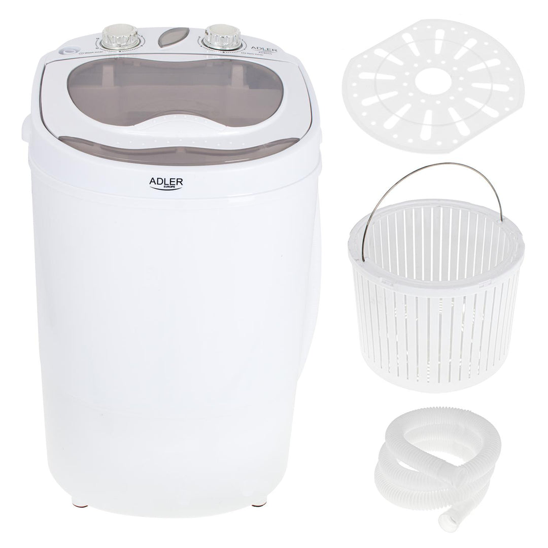 Adler AD8055 - Mini wasmachine met centrifuge - kleur wit