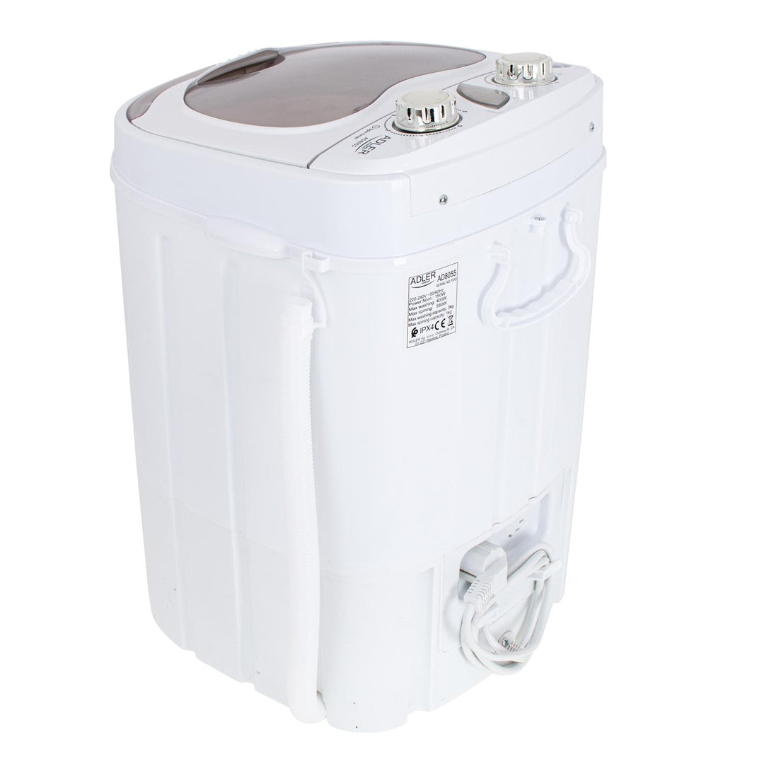 Adler AD8055 - Mini wasmachine met centrifuge - kleur wit