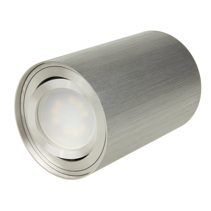 Maclean Energy MCE422 C/M GU10 - halogeen opbouwspot, mat chroom, 80x115mm, rond, aluminium