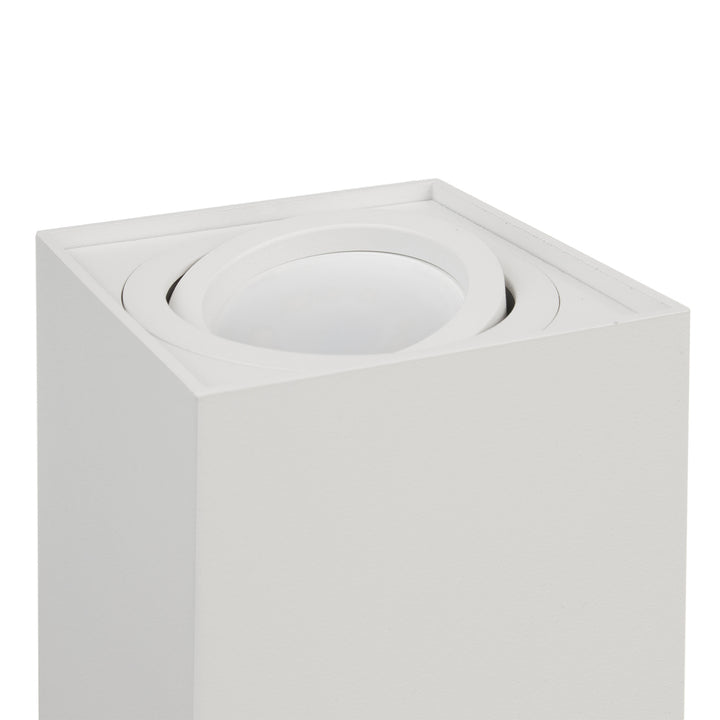 Maclean Energy MCE426 W GU10 - halogeen opbouwspot, wit, 80x80x115mm, vierkant, aluminium