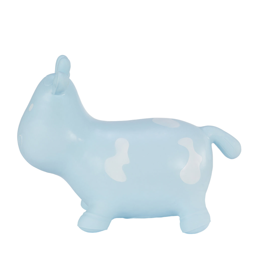 Hoppimals Rubber Jumping Animal Blue Cow + pompe - un plaisir de saut énorme et unique