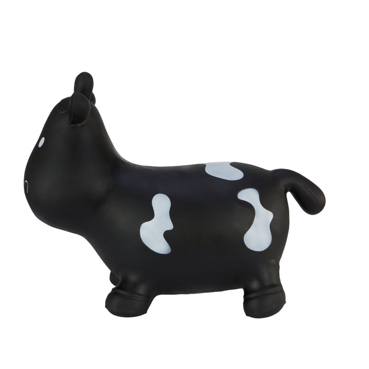 Hoppimals Rubber Jumping Animal Black Cow - un plaisir de saut énorme et unique