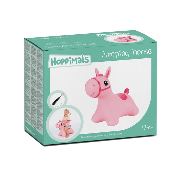 Hoppimals Rubber Jumping Animal Pink Horse - un plaisir de saut énorme et unique