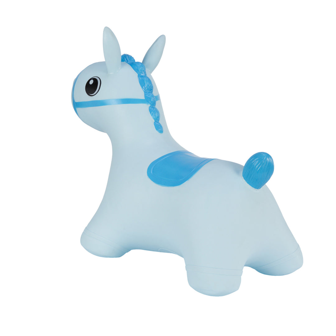 Hoppimals Rubber Jumping Animal Blue Horse - un plaisir de saut énorme et unique