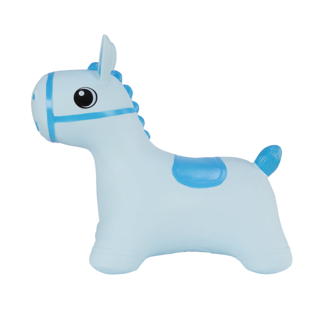 Hoppimals Rubber Jumping Animal Blue Horse - un plaisir de saut énorme et unique