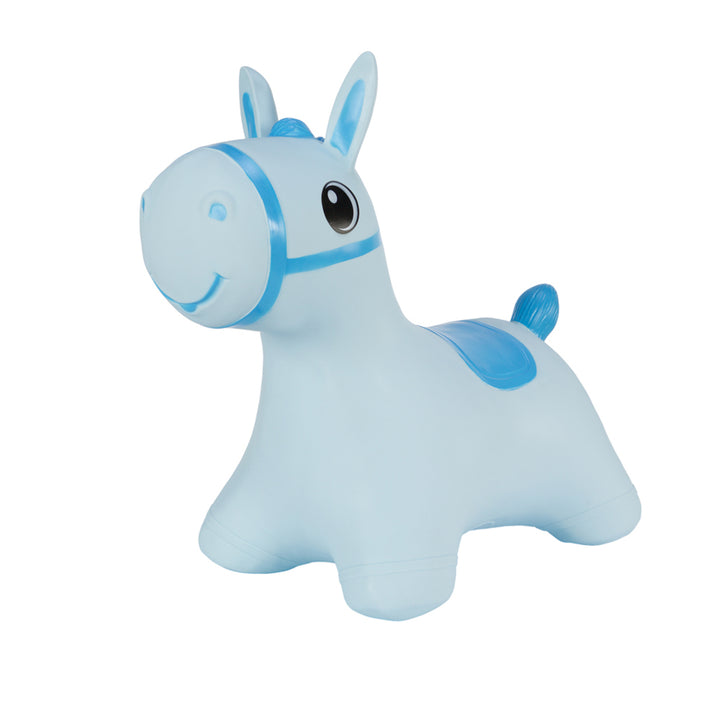 Hoppimals Rubber Jumping Animal Blue Horse - un plaisir de saut énorme et unique