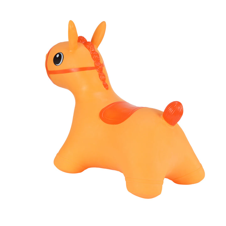 Hoppimals Rubber Jumping Animal Orange Horse - un plaisir de saut énorme et unique