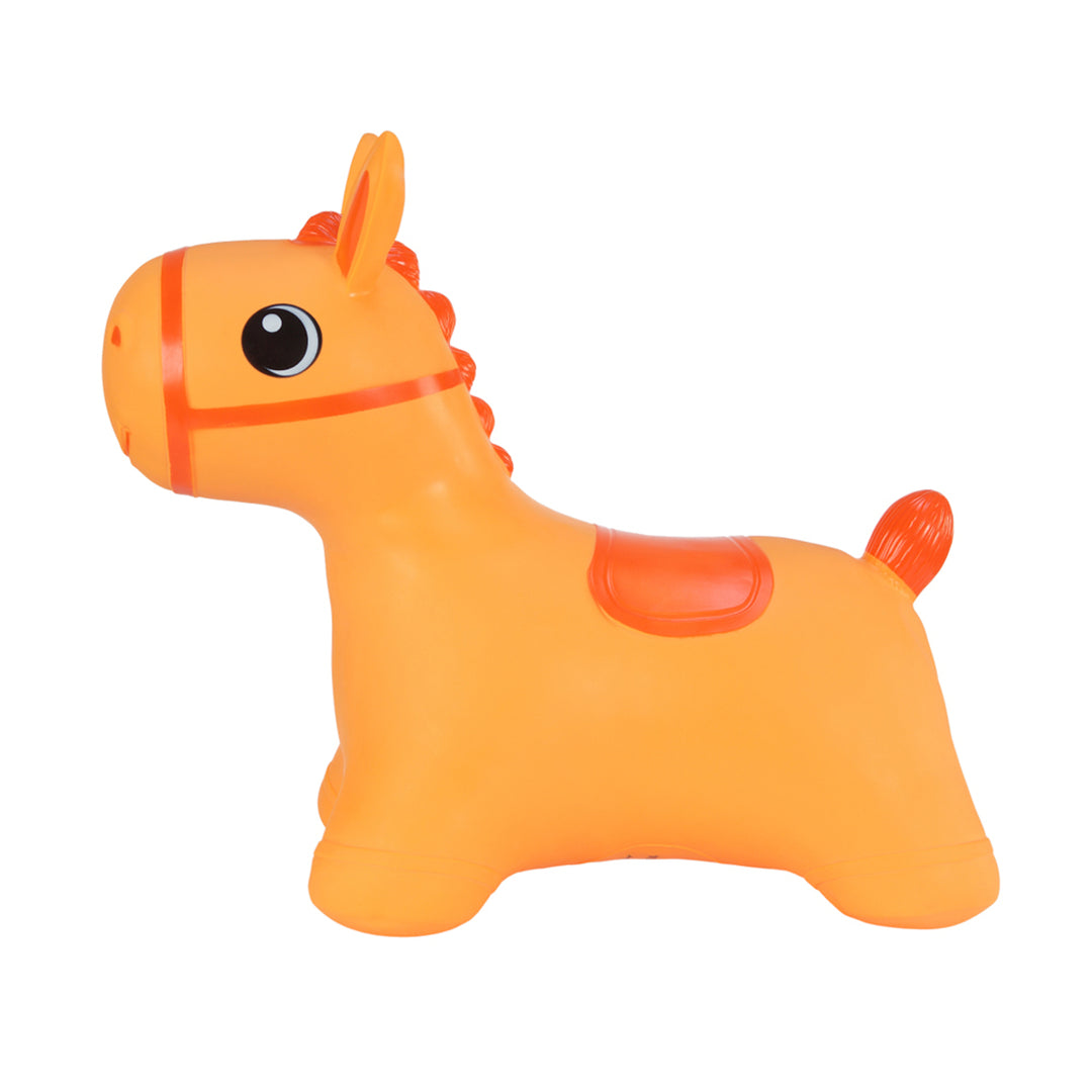 Hoppimals Rubber Jumping Animal Orange Horse - un plaisir de saut énorme et unique