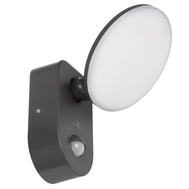 Applique LED Maclean Energy MCE367 avec capteur PIR - PC + ALU, 15W (1100lm) Blanc Neutre 4000K IP65 gris